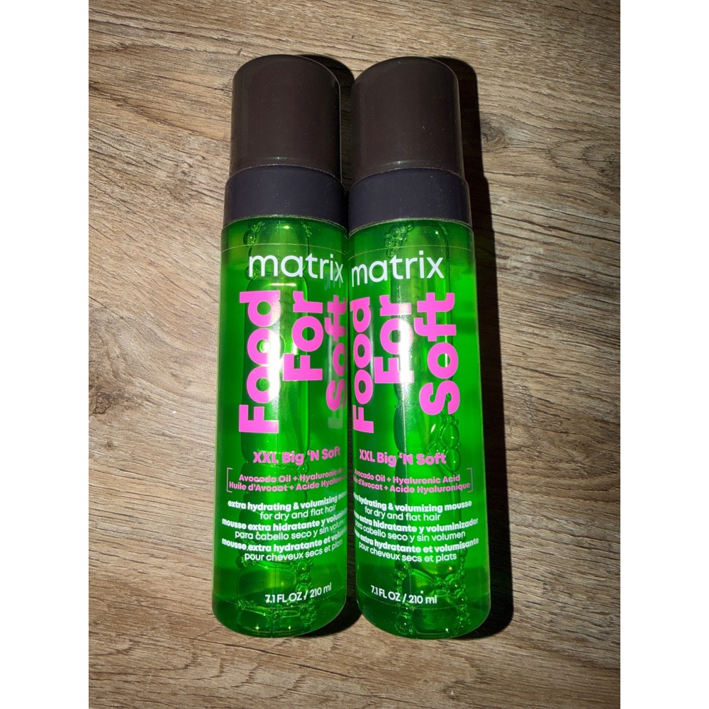 Matrix Food For Soft XXL Big 'N Soft Mousse Hydrating Volumizing Set of 2 hair